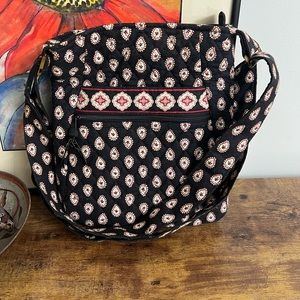 Vera Bradley Archived Classic Black 06 Pattern Crossbody tortoise hardware